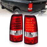 AmeriLite Red/Clear LED Replacement Brake Tail Lights Set For 03-06 Chevy Silverado - Passenger and Driver Side