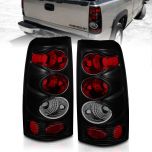 AmeriLite Dark Smoke Euro Tail Lights For Chevy Silverado : GMC Sierra - Passenger and Driver Side