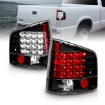AmeriLite Black LED Replacement Brake Tail Lights Set For Chevy S-10 / G.M.C Sonoma - Passenger and Driver Side