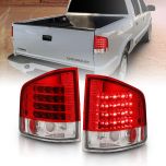 AmeriLite Red/Clear LED Replacement Brake Tail Lights Set For Chevy S-10 / G.M.C Sonoma - Passenger and Driver Side