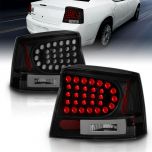 AmeriLite BlackSmoke LED Replacement Brake Tail Lights Set For 06-08 Dodge Charger - Passenger and Driver Side