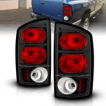 AmeriLite for 2002-2006 Dodge Ram 1500 | 03-06 Ram 2500 3500 Pickup Euro-Style Replacement Taillights Pair - Driver and Passenger Side