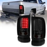 AmeriLite Smoke LED Brake Tail Lights Set For 94-01 Dodge Ram 1500 2500 3500 - Passenger and Driver Side, 3500 - Passenger and Driver Side