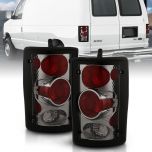 AmeriLite Smoke Replacement Brake Tail Lights Set For Ford Excursion / Econoline Van - Passenger and Driver Side