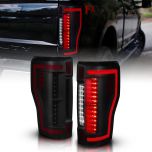 AmeriLite for 2017-2019 Ford Super Duty F250 F350 F450 Replacement Taillights w/LED Tube Pair - Passenger and Driver