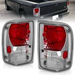 AmeriLite Chrome Replacement Brake Tail Lights Set For 1993-1997 Ford Ranger - Passenger and Driver Side