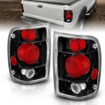 AmeriLite Black Replacement Brake Tail Lights Set For 1998-2000 Ford Ranger Only - Passenger and Driver Side