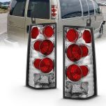 AmeriLite Chrome Euro Tail Lights For GMC Savana - Passenger and Driver Side