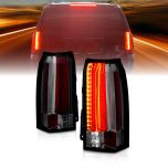 AmeriLite Smoke Intense Full LED Parking Light Bar Brake Lamp Reverse Tail Lights For 2015-2018 GMC Yukon YukonXL SUV