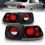 AmeriLite Black Replacement Taillights Set For 96-00 Honda Civic 2 Door Coupe Only - Passenger and Driver Side