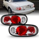AmeriLite Taillights Chrome For Mazda Miata - Passenger and Driver Side