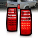 AmeriLite Red/Clear LED Tail Lights For Toyota Land - Passenger and Driver Side