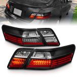 AmeriLite L.E.D Taillights 4 Pcs Black For Toyota Camry - Passenger and Driver Side