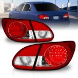 AmeriLite L.E.D Taillights Red/Clear 4 Pcs For Toyota Corolla - Passenger and Driver Side
