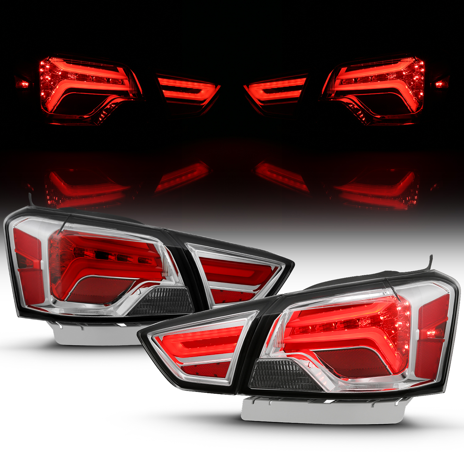 For Chevy Impala Replacement Red Clear Tail Lights Driver Rear Lamps New 