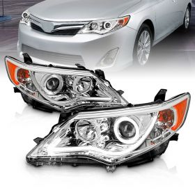 AmeriLite Chrome Projector Headlights For Lexus RX350 - Passenger and Driver Side