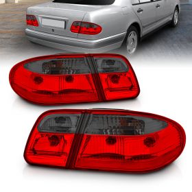 AmeriLite Replacement Taillights Red/Smoke Set (W/O Led) For Mercedes Benz E-Class W210 - Passenger and Driver Side