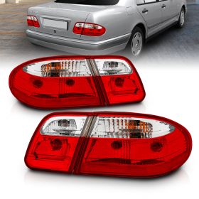 AmeriLite Taillights G2 Red/Clear (W/O Led) For Mercedes BenzE Class W210 - Passenger and Driver Side