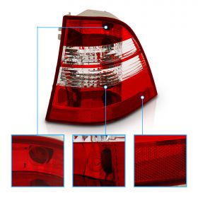 AmeriLite Taillights Red/Clear For Mercedes BenzM Class W163 - Passenger and Driver Side