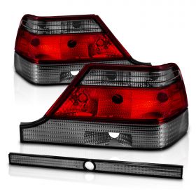 AmeriLite Replacement Taillights Red/Smoke Lens For Mercedes BenzS Class W140 - Passenger and Driver Side