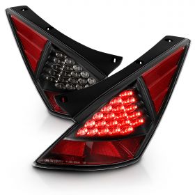 AmeriLite LED Taillights Black For 350Z - Passenger and Driver Side