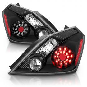 AmeriLite LED Taillights 2 Door Black For Altima - Passenger and Driver Side