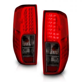 AmeriLite Red/Smoke LED Replacement Tail Lights For Frontier - Passenger and Driver Side