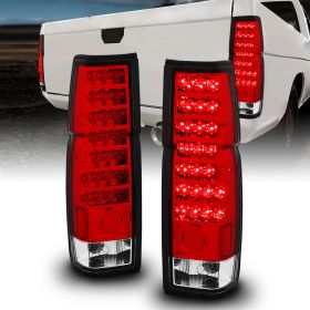 AmeriLite Red/Clear LED Tail Lights For Hardbody - Passenger and Driver Side