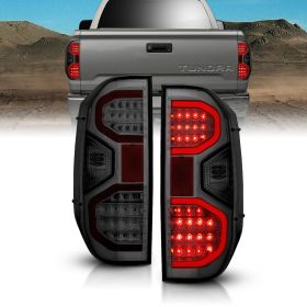 AmeriLite Smoke LED Parking Light Bar Brake Tail Lights Pair For 2014-2017 Toyota Tundra SR5 TRD SR