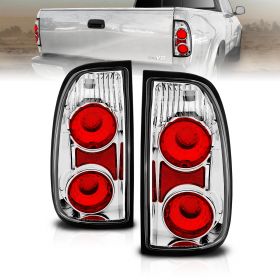 AmeriLite Chrome Replacement Brake Tail Lights For 00-04 Toyota Tundra STANDARD & ACCESS CAB - Passenger and Driver Side