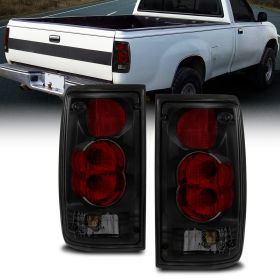 AmeriLite Black Smoke Replacement Brake Tail Lights Set For 89-95 Toyota Pickup - Passenger and Driver Side