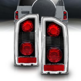 AmeriLite Black Replacement Brake Tail Lights Set For Suzuki Vitara - Passenger and Driver Side