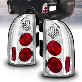 AmeriLite Chrome Replacement Brake Tail Lights Set For Suzuki Grand Vitara - Passenger and Driver Side