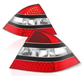 MBZ S CLASS W220 S320 S350 00-05 LED T.L RED/CLEAR(MID-BLACK)