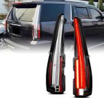 AmeriLite for 2007-2014 Chevy Suburban Tahoe | GMC Yukon [Full LED] Replacement Taillights Pair - Driver and Passenger Side