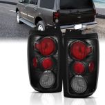 AmeriLite Black Smoke Replacement Brake Tail Lights Set for 1997-2002 Ford Expedition - Passenger and Driver Side