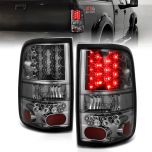 AmeriLite for 2004-2008 Ford F150 Styleside Smoke Chrome LED Replacement TailLights Assembly Set - Passenger and Driver Side