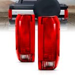 AmeriLite Red Replacement Tail Light Assembly Set for Ford Bronco / F150 F250 F350 Styleside Pickup - Driver and Passenger Side