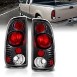 AmeriLite Carbon Style Replacement Brake Tail Lights Set For Ford F-Series - Passenger and Driver Side