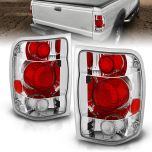 AmeriLite Chrome Replacement Brake Tail Lights Set For 98-00 Ford Ranger - Passenger and Driver Side