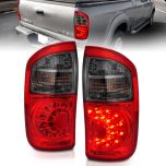 AmeriLite for 2000-2006 Toyota Tundra Double Cab Trim Red Smoke LED Replacement Tail Lights Pair - Passenger and Driver Side