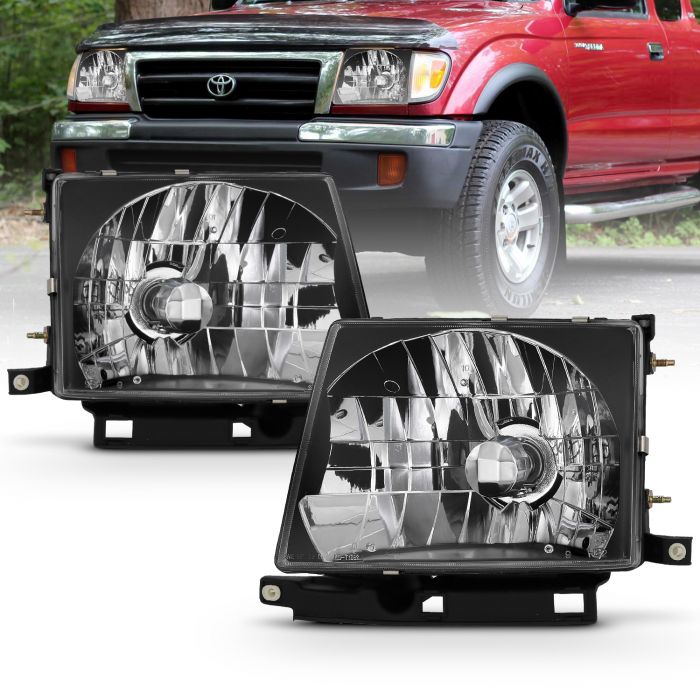 Set of Pair Chrome C-Bar LED Taillights for 1995-2000 Toyota Tacoma 2WD 4WD
