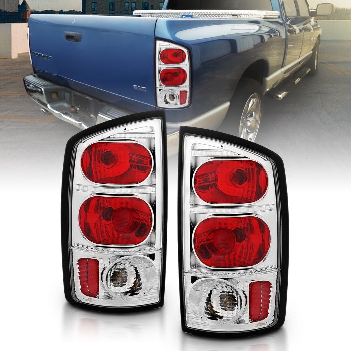 03-06 Ram 2500 3500 Pickup Euro-Style Clear Black Replacement Taillights Pair AmeriLite for 2002-2006 Dodge Ram 1500 Driver and Passenger Side 