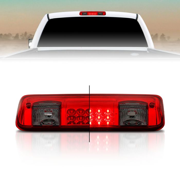 RED SMOKE 3RD BRAKE LIGHT 04 05 06 07 08 FORD F-150 RED+CLEAR TAIL LIGHTS LED 